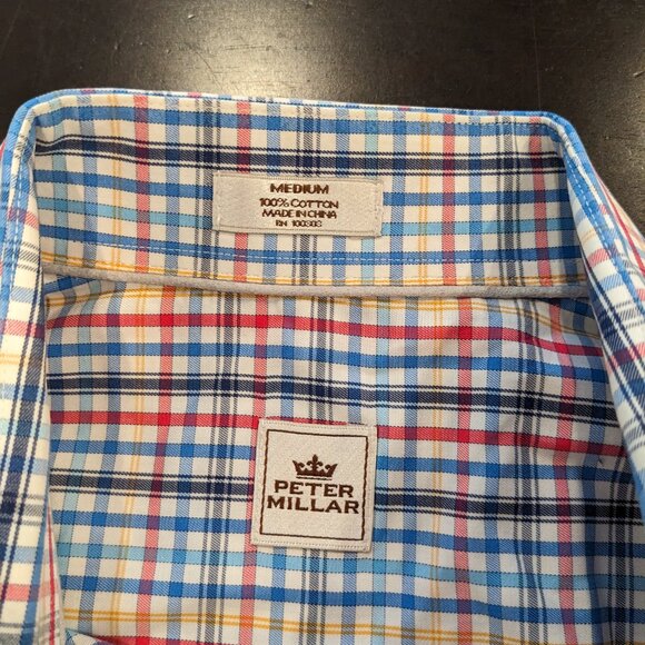 Peter Millar Dress Shirt 100% Cotton Medium - Picture 3 of 3